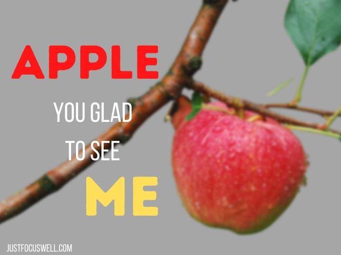 apple you glad to see me