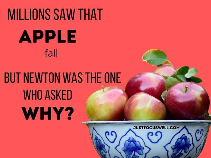 Millions saw that apple fall, but Newton was the one who asked why?